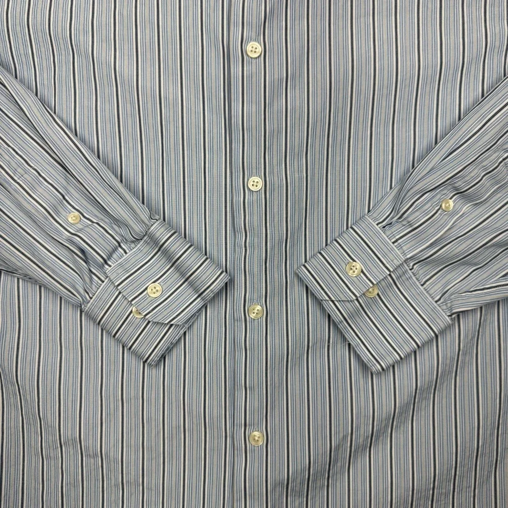Banana Republic Long Sleeve Button Down Office Dress Shirt Blue Men's Size L